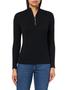 Imagem de Pulôver Tommy Hilfiger Feminino com 1/4 de Zíper e Gola Simulada - Preto