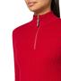 Imagem de Pulôver Tommy Hilfiger Feminino com 1/4 de Zíper e Gola Simulada - Vermelho