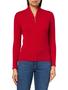 Imagem de Pulôver Tommy Hilfiger Feminino com 1/4 de Zíper e Gola Simulada - Vermelho