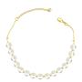 Imagem de Pulseira 15 mini pérolas shell banhado a ouro 18k