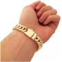 Imagem de Pulseira 18K 16Mm Oca Com O Fecho Gaveta Banhada