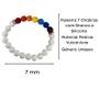 Imagem de Pulseira 7 Chakras Pedras Vulcanicas Com Branco E Silicone