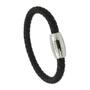 Imagem de Pulseira Aço Couro com Fecho Oval 6.75mm