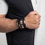 Imagem de Pulseira Aço Duo Black e Rose IPR Fecho com Zircônia 5mm