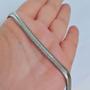 Imagem de Pulseira Aço Inox Prateado Malha Piolho de Cobra
