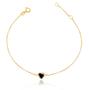 Imagem de  Pulseira Adulto Ouro 18k Com Coração De Zircônia 5mm 18cm