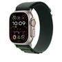 Imagem de Pulseira Apple Watch Alpine Loop verde escuro em titânio 49 mm