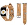 Imagem de Pulseira Apple Watch com couro floral 41/40/38/44/45/42/49m