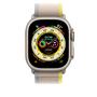 Imagem de Pulseira Apple Watch Trail Loop amarelo/bege 49 mm S/M