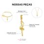 Imagem de Pulseira Bailarina Berloque Banhado a Ouro 18k