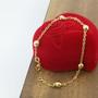 Imagem de Pulseira Banhada a Ouro Elo Argola Com Bolas Bijou Art