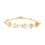 Imagem de Pulseira Banhada Ouro com Pedra Triangular Rosa e Zircônias