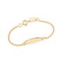 Imagem de Pulseira banhado ouro 3x 24k 18k e 22k masculina infantil para bebe rommanel ou unissex fio grumet chapa diamantada ouro 18k 550305