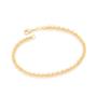 Imagem de Pulseira  banhado ouro 3x 24k 18k e 22k  ou prata 925 feminina corrente elos redondos 19 cm rommanel 551740 350006