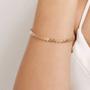 Imagem de Pulseira  banhado ouro 3x 24k 18k e 22k  ou prata 925 feminina corrente elos redondos 19 cm rommanel 551740 350006