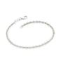 Imagem de Pulseira  banhado ouro 3x 24k 18k e 22k  ou prata 925 feminina corrente elos redondos 19 cm rommanel 551740 350006