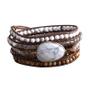 Imagem de Pulseira Boho Frisada com 5 Fios e Pedras Naturais - Envoltório de Presente