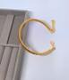 Imagem de Pulseira Bracelete Feminino Elos Aro mola Torcido Folheado Ouro 18k Dourado Prata Tendência Moda
