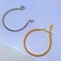 Imagem de Pulseira Bracelete Feminino Elos Aro mola Torcido Folheado Ouro 18k Dourado Prata Tendência Moda