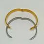 Imagem de Pulseira Bracelete Liso Aço Inoxidável 316L Masculino e Feminino Unissex Dourado Prata Moda Presente