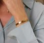 Imagem de Pulseira Bracelete Liso Aço Inoxidável 316L Masculino e Feminino Unissex Dourado Prata Moda Presente