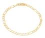 Imagem de Pulseira Bracelete Masculina Folheada A Ouro 18k Figaro 3x1