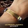 Imagem de Pulseira Bracelete Oração Pai Nosso Dourada + Caixa Presente Pmpn15