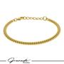 Imagem de Pulseira Bracelete Oval Efeito Corda 70mm Semijoia Banhado a Ouro