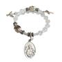 Imagem de Pulseira Cadeia Terço dezena cristal medalha Santa Terezinha