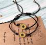 Imagem de Pulseira Casal Fecho Girassol Detalhes Flor G8875