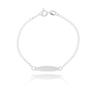 Imagem de Pulseira Chapa Infantil Oval Prata 925