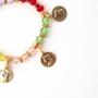 Imagem de Pulseira Cigana Colorida Cristal e Silicone com Moedas