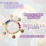 Imagem de Pulseira Cigana Colorida Cristal e Silicone com Moedas