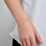 Imagem de Pulseira com coração folheada a ouro Cód. 551709
