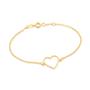 Imagem de Pulseira com coração folheada a ouro Cód. 551709