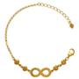 Imagem de Pulseira com Corações e Infinito Folheada em Ouro 18K Softjoias