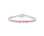 Imagem de Pulseira com cristais ovais degradê rosa