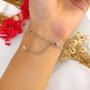 Imagem de Pulseira Com Elos em Formato de Coração Folheado em Ródio Branco Softjoias