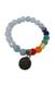 Imagem de Pulseira Com Esferas De 8 Mm Pedra Angelita Com Chacras -Zp7