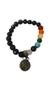 Imagem de Pulseira Com Esferas De 8 Mm Pedra Onix Com Chakras-Zp7