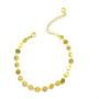 Imagem de Pulseira Com Medalhinhas Lisa Banhado Em Ouro 18K