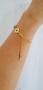 Imagem de Pulseira com pingente Patua olho grego e pedrinhas Zirconias banhado ouro18k