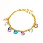 Imagem de Pulseira com Zirconias Coloridas Banhada a Ouro 18k