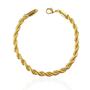 Imagem de Pulseira Cordão Baiano Grossa 5mm 18cm Banho Ouro 18k