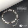 Imagem de Pulseira Corrente Regulável Aço Inox Prata Escolha O Modelo