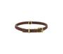 Imagem de Pulseira Couro c/ Berloque Fecho Ouro 18k Unissex 19,5cm