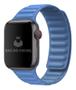 Imagem de Pulseira Couro Link Compatível com Apple Watch 38mm 40mm Azul Cape Cod
