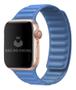 Imagem de Pulseira Couro Link Compatível com Apple Watch 42mm 44mm Azul Cape Cod