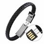 Imagem de Pulseira Couro USB Light Iph IOS Cabo Carregador e Dados 