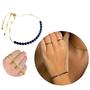 Imagem de Pulseira cravejada zircônias pretas Banhado A Ouro regulável